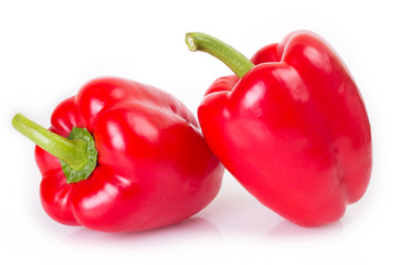 Fresh pepper on white background