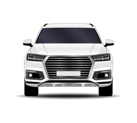 Naklejka premium realistic SUV car. front view