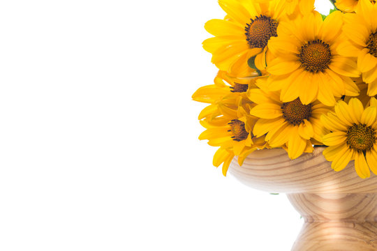 Fototapeta bouquet of yellow big daisies