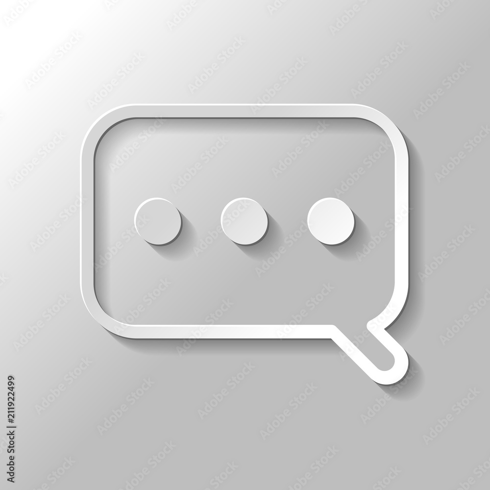 Poster simple text cloud. linear, thin outline. paper style with shadow