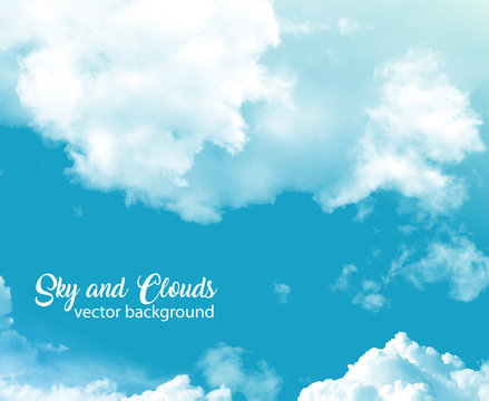 Sky and Clouds.Vector illustration.Background.