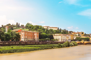 Fototapeta premium View from the Ponte Vecchio, Florence - Italy