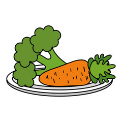 dish with vegetables healthy food