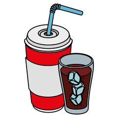 fresh beverages isolated icons vector illustration design