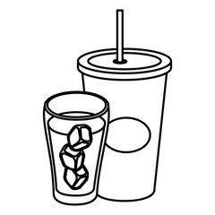 fresh beverages isolated icons vector illustration design