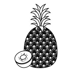 fresh and healthy fruits vector illustration design