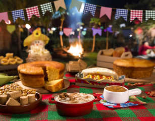 Table of brazilian festa junina