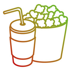 soda with delicious fast food vector illustration design