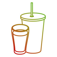 fresh beverages isolated icons vector illustration design