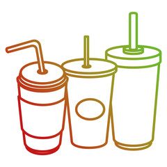 fresh beverages isolated icons vector illustration design
