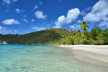 The paradise beach in Saint Thomas