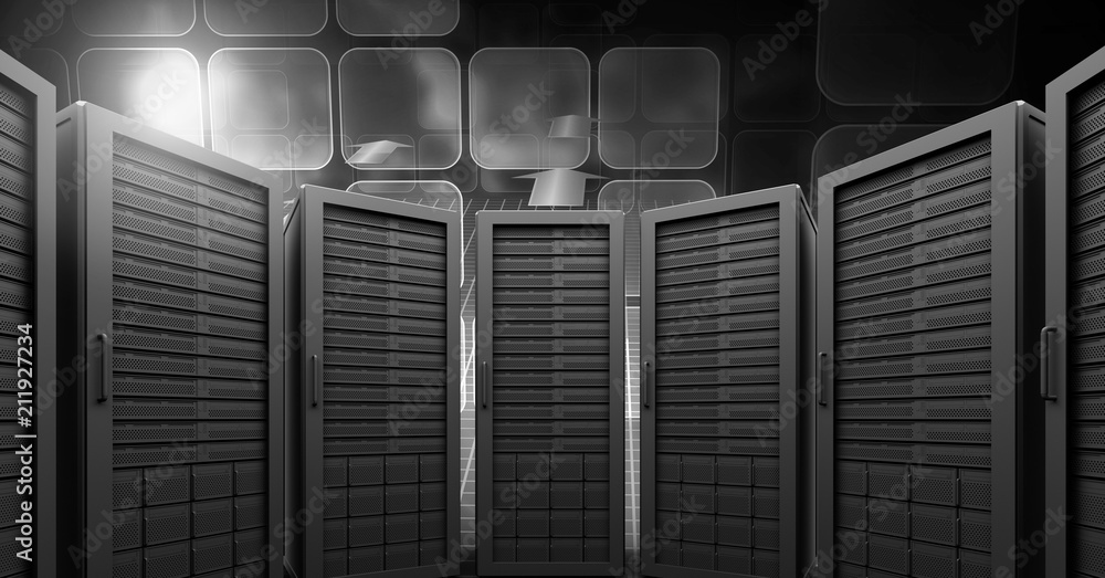 Poster computer servers and technology information interface