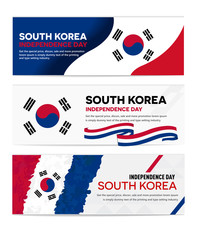 National Liberation Day of Korea, south korea independence day, 15th August national republic day of south korea. design coupon banner and flyer, postcard, celebration vector illustration
