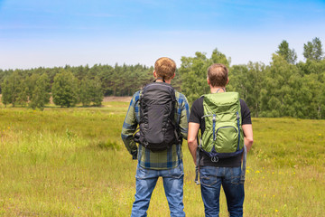 Wanderer mit Rucksack