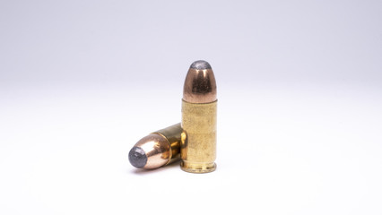 Isolated handgun bullet JSP with white background 2