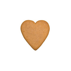 Heart shaped gingerbread cookie
