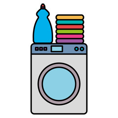 wash machine laundry service vector illustration design