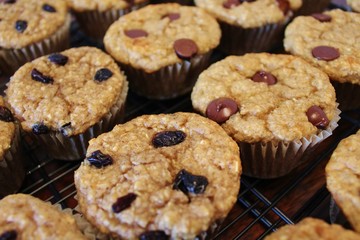Chocolate chip raisin muffins