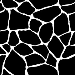 Abstract geometric black and white seamless pattern