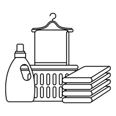 laundry service basket equipment vector illustration design