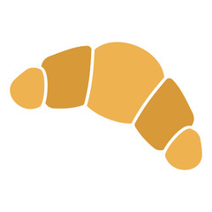 vector croissant illustration, breakfast icon - pastry symbol isolated