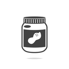 Peanut butter icon vector isolated