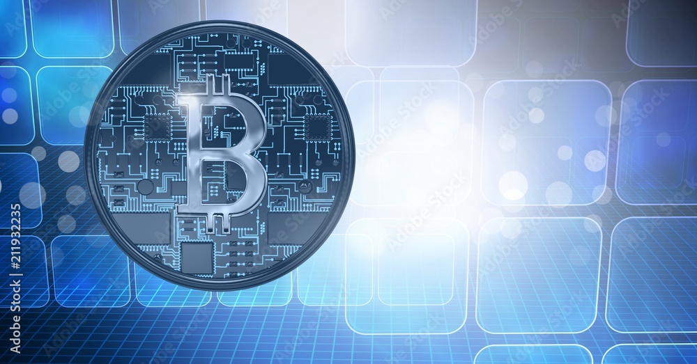 Aufkleber computer servers and bitcoin technology information interface