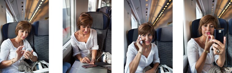 In viaggio di lavoro in treno