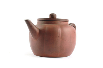 Vintage Antique Kettle Teapot on White Background 