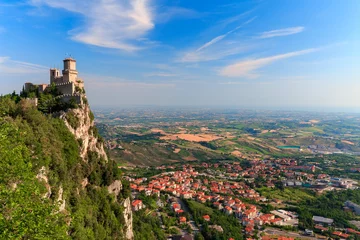 Cercles muraux Travaux détablissement San Marino city view. Fortress of San Marino on the rock.