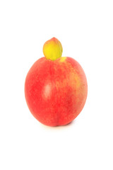 Front view on ugly peach