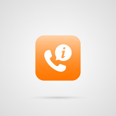 call information icon. app vector