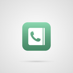 phone number directory contact. Vector app