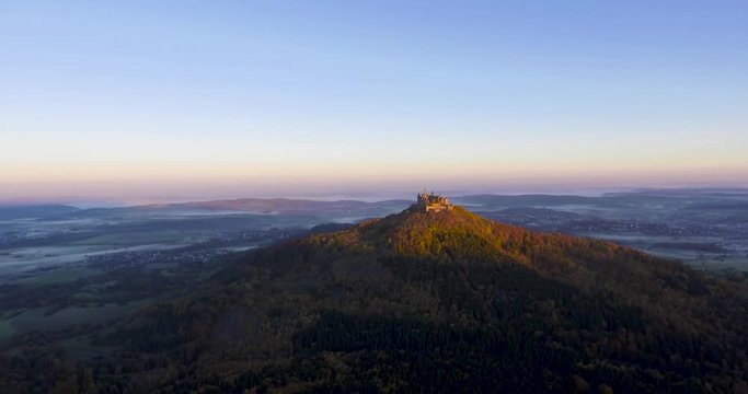 Burg Hohenzollern drone shot