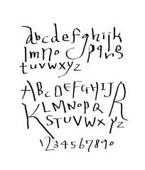 Obraz premium Handwritten calligraphy alphabet