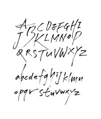 Handwritten calligraphy alphabet