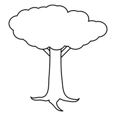 tree icon over white background, vector illustration