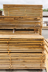 Folded boards in the store