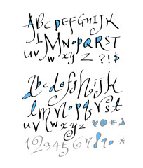 벡터 문자 / 손으로 쓴 글씨체