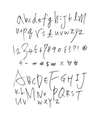 벡터 문자 / 손으로 쓴 글씨체