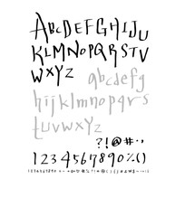 벡터 문자 / 손으로 쓴 글씨체