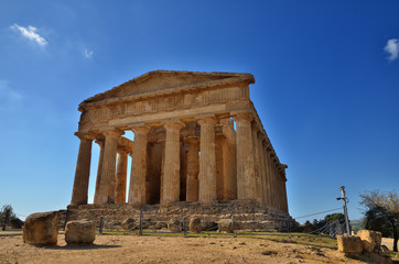 Fototapeta na wymiar The Valley of the Temples is an archaeological site in Agrigento, Sicily, Italy.
