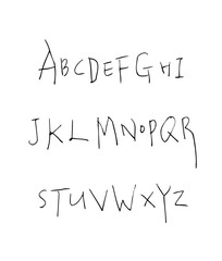 벡터 문자 / 손으로 쓴 글씨체