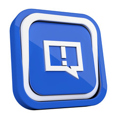 ikona plastikowa 3D niebieski kwadrat pierścień © vempireart