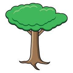tree icon over white background, vector illustration