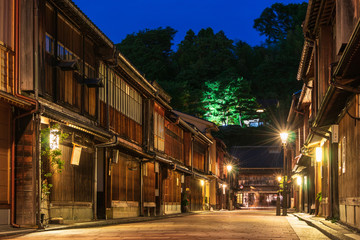 金沢　ひがし茶屋街　夜景