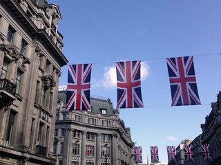 Fototapeta na wymiar Fahnen Großbritannien London Flag U.K.