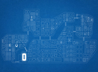 city from above Architect Blueprint
