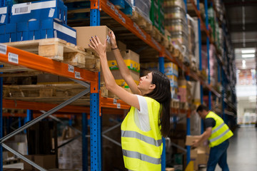 Workers in warehouse