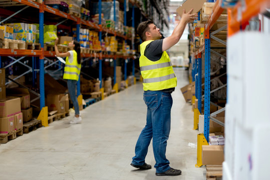 Workers in warehouse